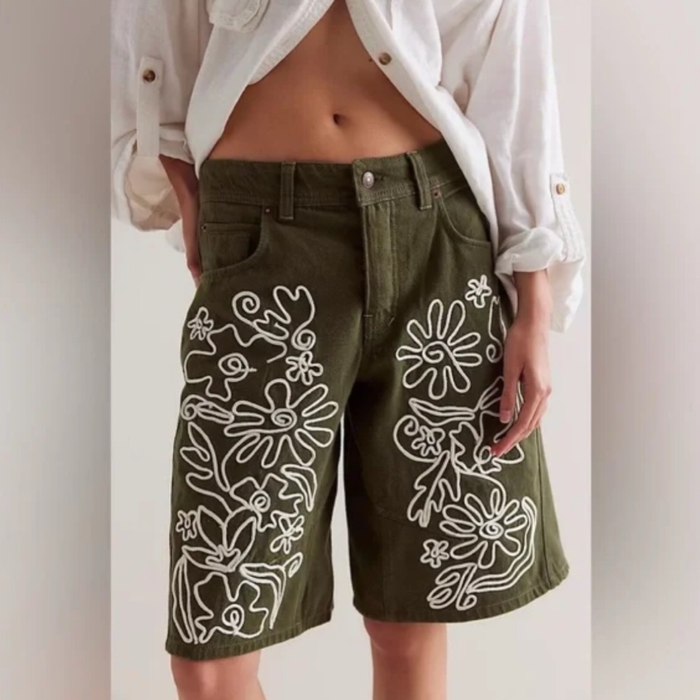 Sz 29 We The Free Cruisin' Soutache Long Shorts